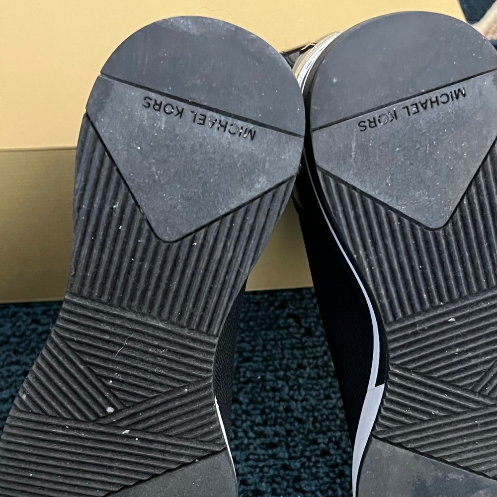 Michael Kors Black Skyler Stretch Knit Sock High Top Bootie Sneakers Size 6.5! - Picture 10 of 12